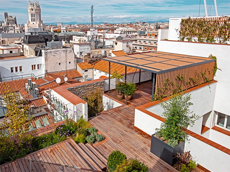 Vista panoramica del ático de lujo más caro de Madrid