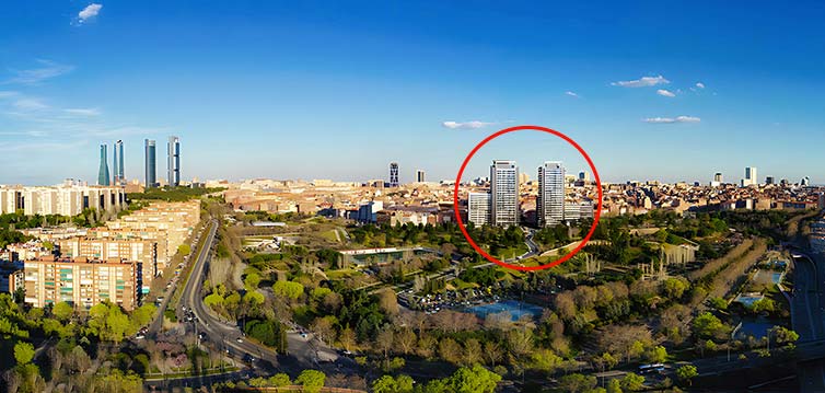 Ubicacion Torres Skyline Madrid